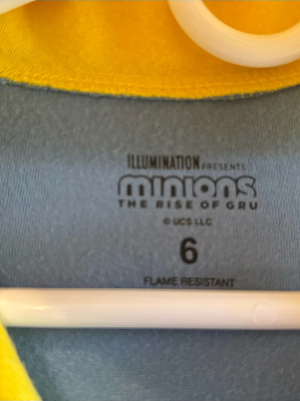 Minions Kids One-Piece Hooded Sleepwear or Costume - Size 6